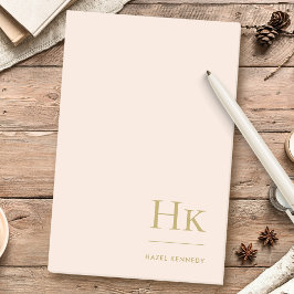 Monogram Blush Pink Einfache Moderne Feminine Mini Post-it Klebezettel