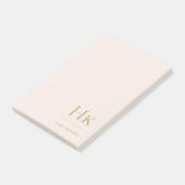 Monogram Blush Pink Einfache Moderne Feminine Mini Post-it Klebezettel (angewinkelt)