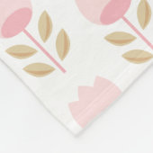 Monogram Blush Pink Floral Pattern Fleecedecke (Ecke)