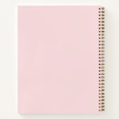 Monogram Blush Pink Gold Minimalistisch Elegant Na Notizblock (Rückseite)