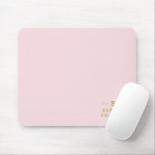 Monogram Blush Pink Gold Minimalistischer Elegante Mousepad (Mit Mouse)
