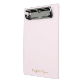 Monogram Blush Pink Gold Modern Minimalist Mini Klemmbrett (Gewinkelt2)