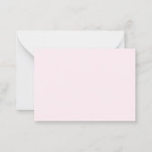 Monogram Blush Pink Gold Modern Minimalistisch Mitteilungskarte (Rückseite)