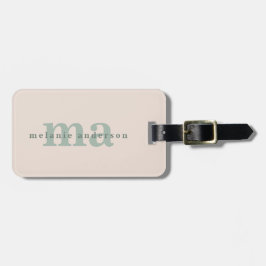 Monogram Blush Pink Minimalistisch Modern Einfache Gepäckanhänger