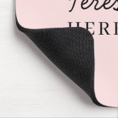 Monogram Blush Pink Modern Minimalist Feminine Sty Mousepad (Ecke)