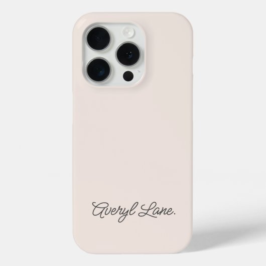 Monogram Blush Pink Moderne Feminine Minimalistisc Case-Mate iPhone Hülle (Rückseite)