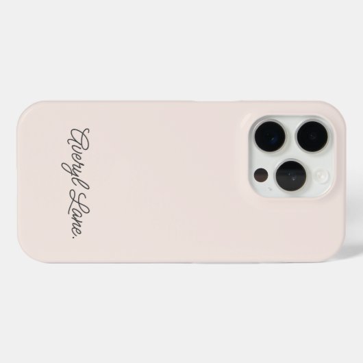 Monogram Blush Pink Moderne Feminine Minimalistisc Case-Mate iPhone Hülle (Rückseite (Horizontal))