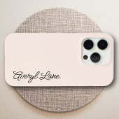 Monogram Blush Pink Moderne Feminine Minimalistisc Case-Mate iPhone Hülle