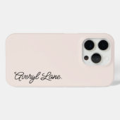 Monogram Blush Pink Moderne Feminine Minimalistisc Case-Mate iPhone Hülle (Rückseite (Horizontal))