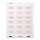 Monogram Blush Pink Moderne Minimalistische Femini Adressaufkleber (Vorne)