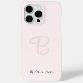Monogram Blush Pink Moderne Minimalistische Femini Case-Mate iPhone Hülle