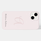 Monogram Blush Pink Moderne Minimalistische Femini Case-Mate iPhone Hülle (Rückseite (Horizontal))