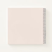 Monogram Blush Pink Moderne Minimalistische Femini Notizblock (Rückseite)