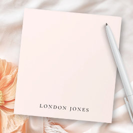 Monogram Blush Pink Moderne Minimalistische Femini Notizblock