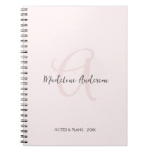 Monogram Blush Pink Moderne Minimalistische Femini