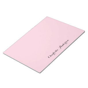 Monogram Blush Pink Moderne Minimalistische Femini Notizblock