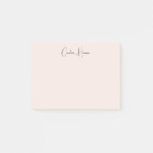 Monogram Blush Pink Moderne Minimalistische Femini Post-it Klebezettel (Vorderseite)