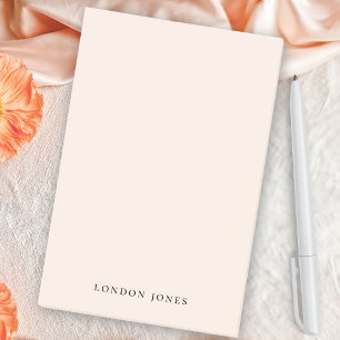 Monogram Blush Pink Moderne Minimalistische Femini Post-it Klebezettel