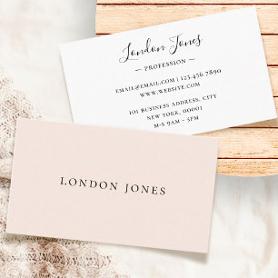 Monogram Blush Pink Moderne Minimalistische Femini Visitenkarte