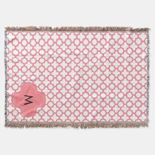 Monogram, Blush Pink Quatrefolienmuster Decke