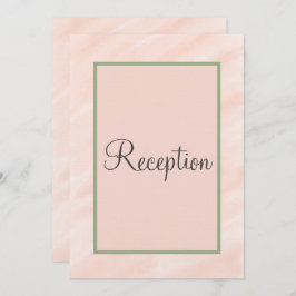 Monogram Blush Sage Green Watercolor Empfang Einladung