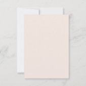 Monogram Blush Simple Feminine Social Notecard Mitteilungskarte (Rückseite)
