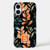 Monogram-Boho-Blume Case-Mate iPhone Hülle (Rückseite)