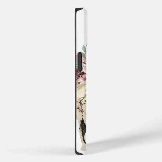 Monogram Boho Floral Skull Case-Mate iPhone Hülle (Rückseite / Rechts)