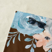 Monogram Boho Floral Wedding Strandtuch (Beispiel)