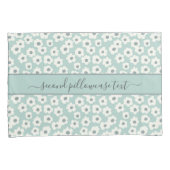 Monogram Boho Sage Green White Grey Floral Kissenbezug (Vorderseite-Rechts)