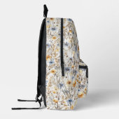 Monogram-Boho-Wildblume Bedruckter Rucksack (Links)