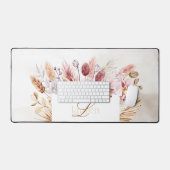 Monogram Boho Wildblume Watercolor Schreibtischunterlage (Tastatur & Maus)