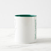 Monogram Bold Minimal Personalisiert Emerald Green Zweifarbige Tasse (Mittel)