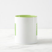 Monogram Bold Modern Lime Green White Mug Tasse (Zentrum)