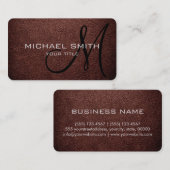 Monogram Bole Leaather Look Visitenkarte (Vorne/Hinten)