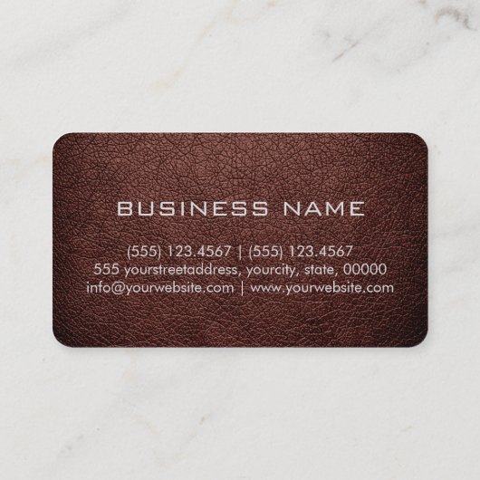 Monogram Bole Leaather Look Visitenkarte (Rückseite)