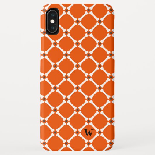 Monogram Bones Halloween Muster Case-Mate iPhone Hülle (Rückseite)