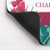 Monogram bordey floral gestreift mousepad (Ecke)