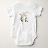 Monogram Botanische Eukalyptus Moderne Premium Baby Strampler (Rückseite)