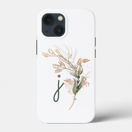 Monogram Botanische Eukalyptus Moderne Premium Case-Mate iPhone Hülle (Rückseite)