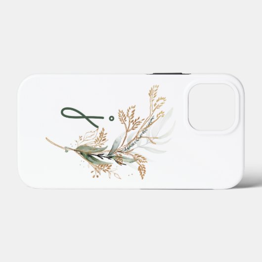 Monogram Botanische Eukalyptus Moderne Premium Case-Mate iPhone Hülle (Rückseite (Horizontal))