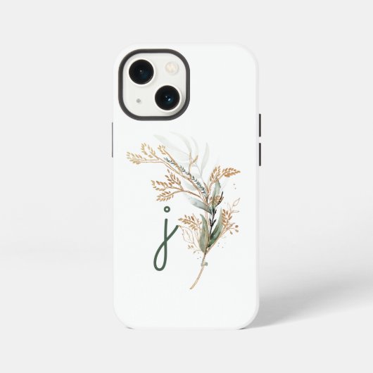 Monogram Botanische Eukalyptus Moderne Premium iPhone Hülle (Rückseite)