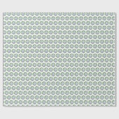 Monogram Boxwood Wreath with Ginger Jar Ornaments Geschenkpapier (Flach)