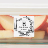 Monogram Branches und Papyrus Etiketten (Befestigt)