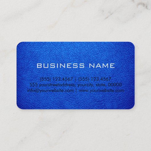 Monogram Brandeis Blue Leather Look Visitenkarte (Rückseite)