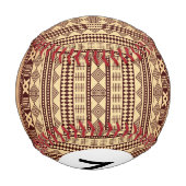 Monogram Braun Ethno-Struktur Baseball (Rückseite)