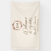Monogram Brautparty Begrüßungszeichen Banner (Vertikal)