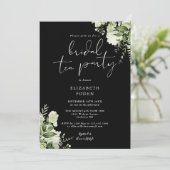 Monogram Bridal Tea Party Einladung (Stehend Vorderseite)