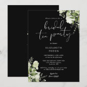 Monogram Bridal Tea Party Einladung (Vorne/Hinten)