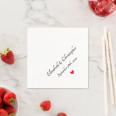 Monogram Bride Groom Weddate Party Cocktail Serviette (Beispiel)